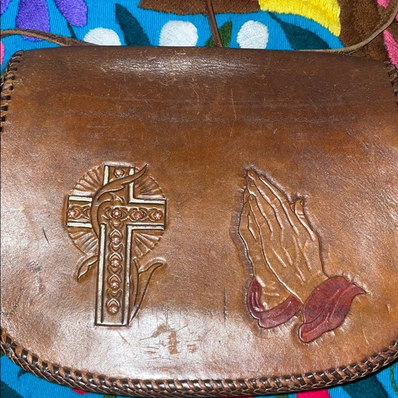 Vintage 1960’s leather hand tooled purse - Picture 4 of 4
